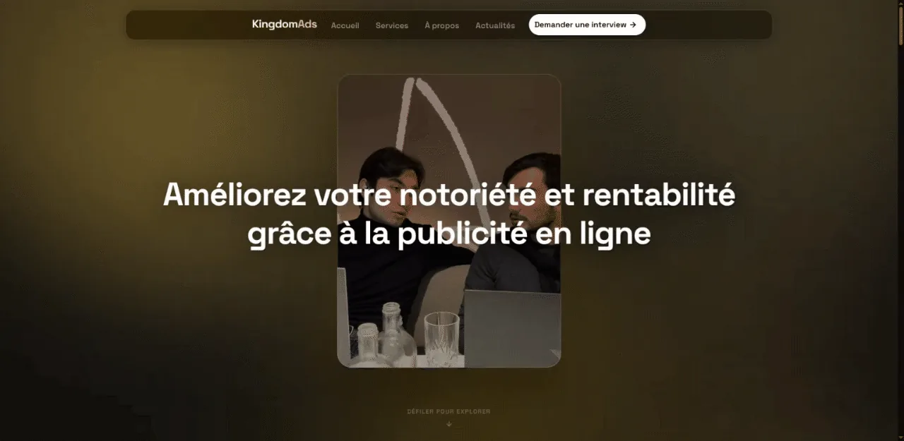 Le site de KingdomAds