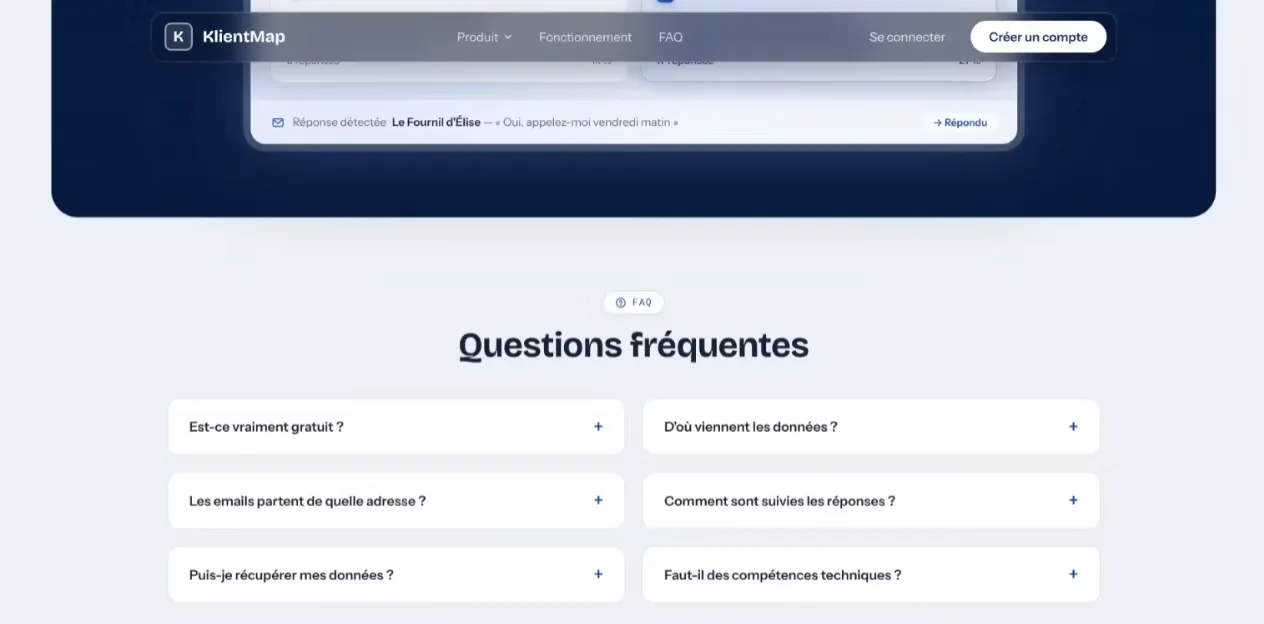 Site internet réalisé pour KlientMap