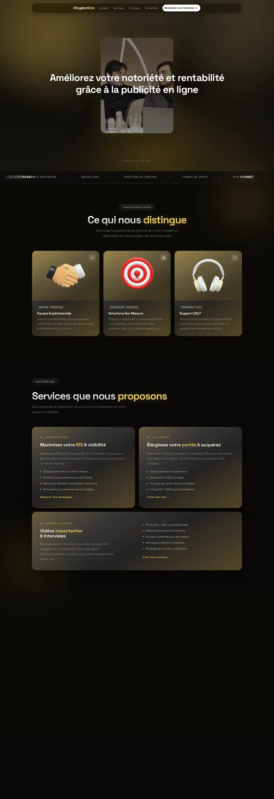 Capture du site KingdomAds